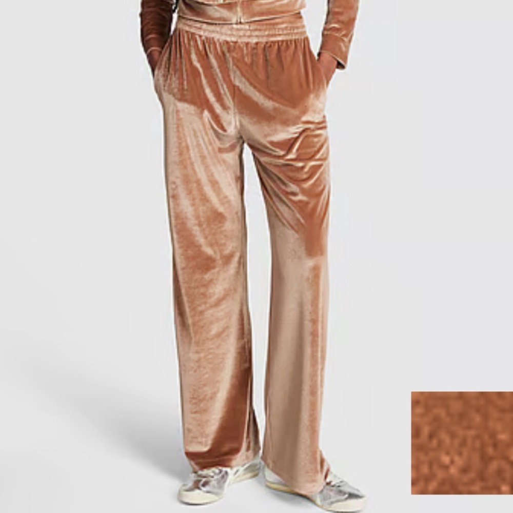 PINK Victoria's Secret Velour Track Pants in Copper